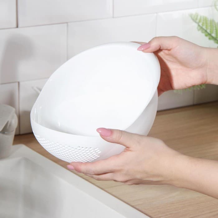 Дуршлаг Доляна «Радуга», 22×16.5×12 см, пластик, белый