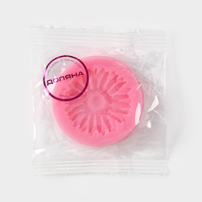 Молд для заливки Доляна «Герберы», силикон, d=6 см, розовый