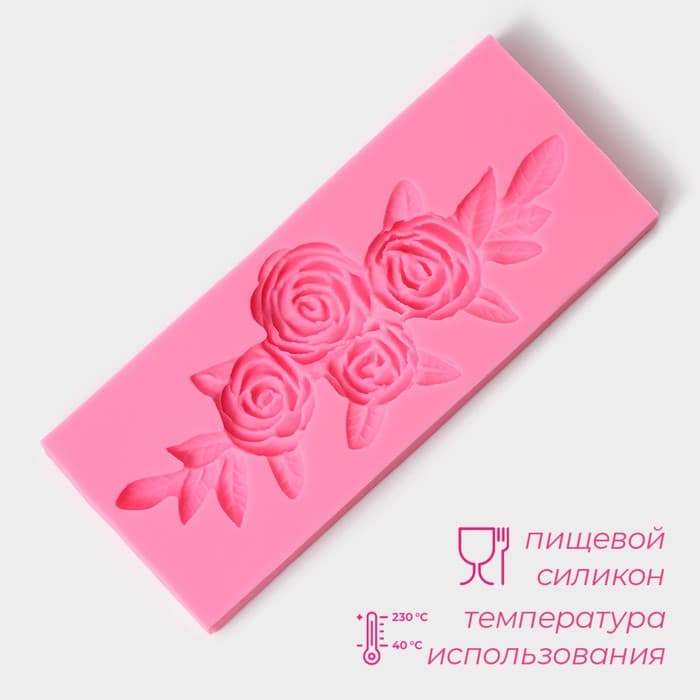 Молд для заливки Доляна «Желание», силикон, 5×11.5 см, розовый