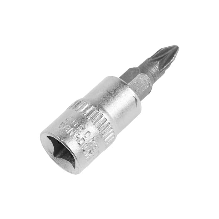 Головка с битой ТУНДРА, под квадрат 1/4", PZ1, CrV