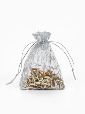 Мешочек подарочный «Узор серебристый», 7×9 см, цвет серебро