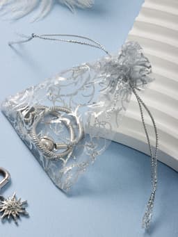 Мешочек подарочный «Узор серебристый», 7×9 см, цвет серебро