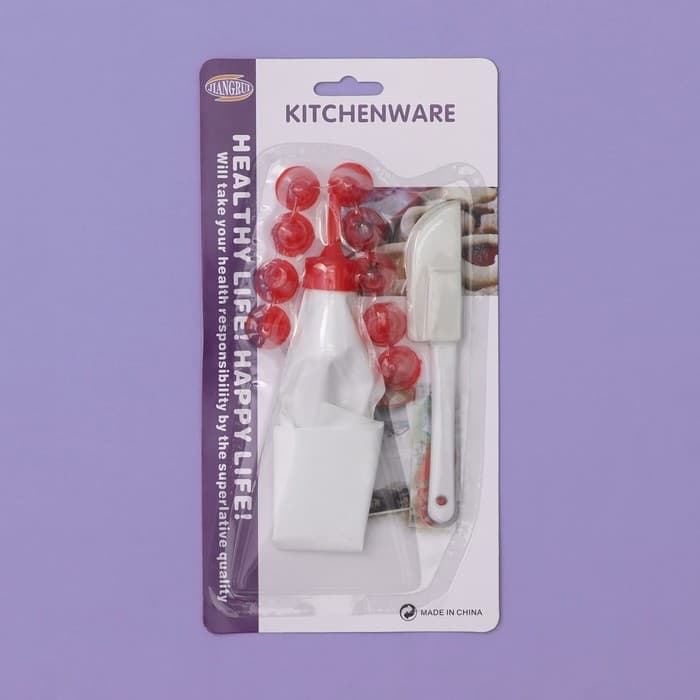 Набор кондитерский, 12 предметов: 10 насадок, лопатка, мешок, МИКС