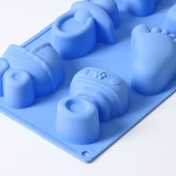 Форма для выпечки Доляна «Праздник.Для новорожденных», силикон, 28.5×16.5 см, 6 ячеек (8×5.7 см), голубая