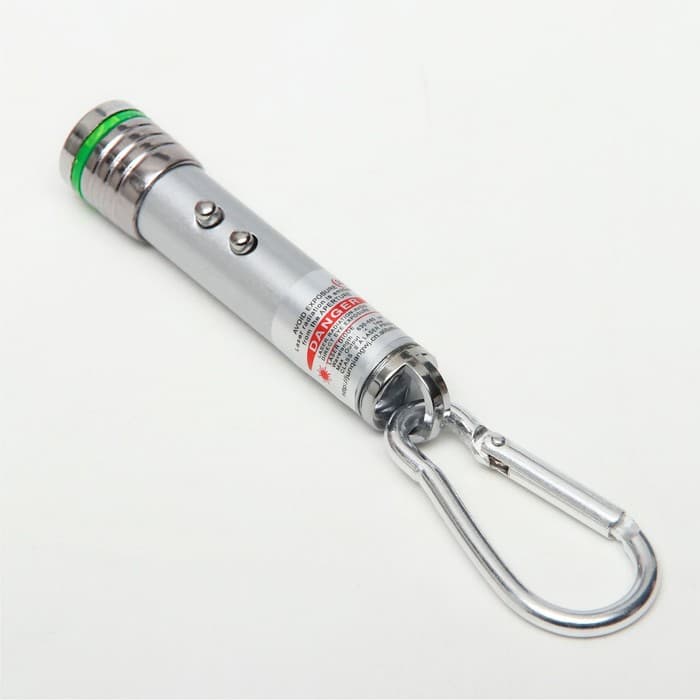 Лазерная указка «Мастер К», с карабином, 2 LED, 2 режима, 7×1.4 см
