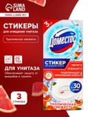 Стикер для очищения унитаза Domestos «Тропическая свежесть», 3 шт., 10 г