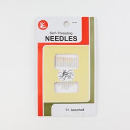 Иглы швейные, d=0.8 мм, с золотым ушком, самовдеваемые, 12 шт.