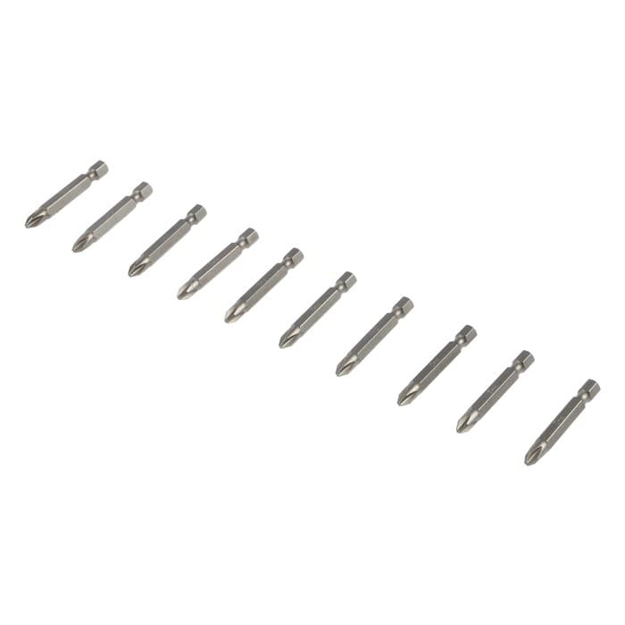 Биты ТУНДРА, намагниченные, сталь S2, PH2×50 мм, 10 шт.