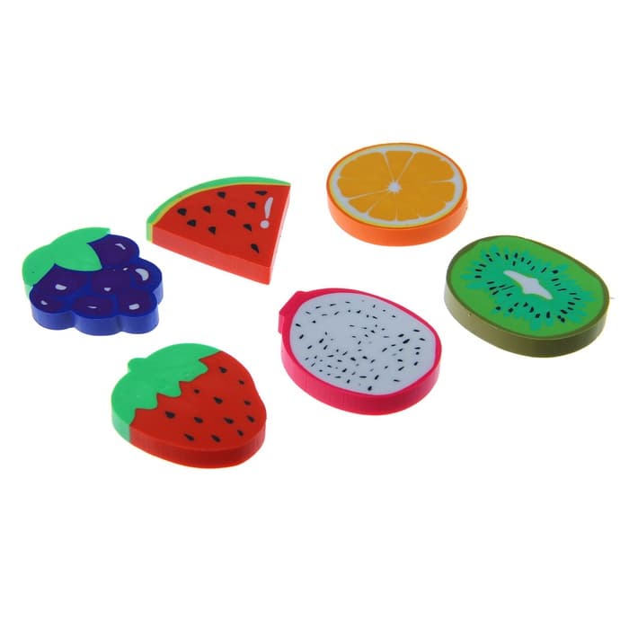 Ластик фигурный «Фрукты», МИКС (штрихкод на штуке)