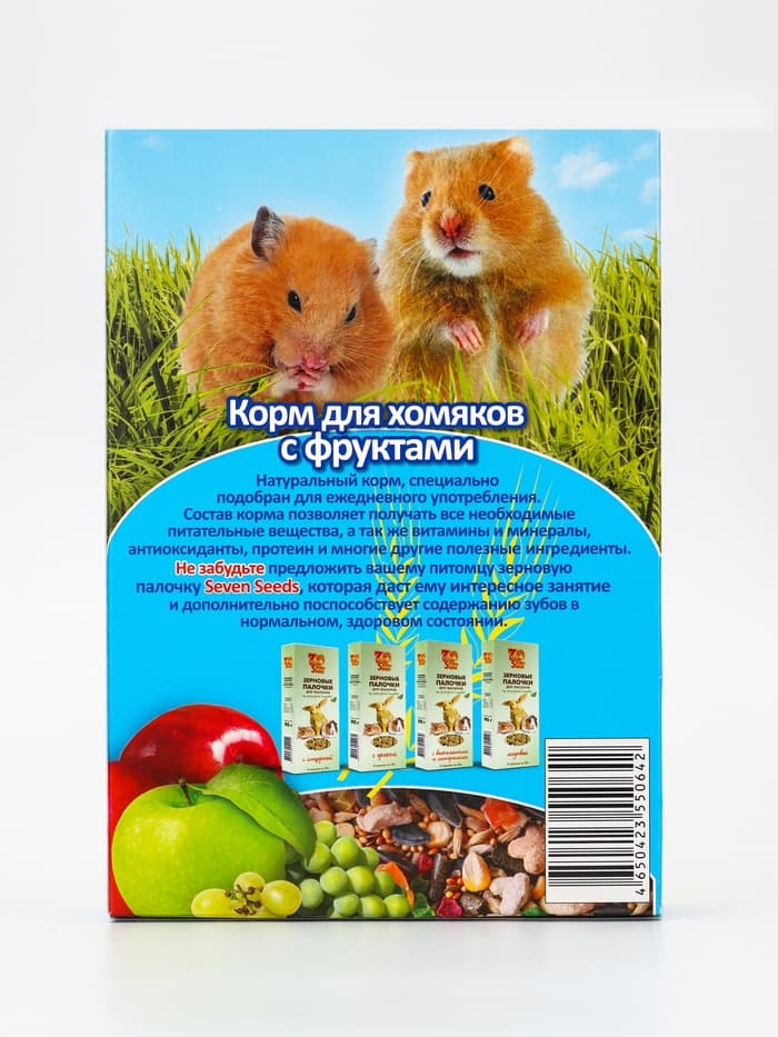Корм SEVEN SEEDS SPECIAL для хомяков, с фруктами, 400 г