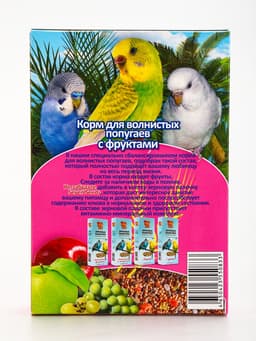 Корм Seven Seeds Special для волнистых попугаев, с фруктами, 400 г