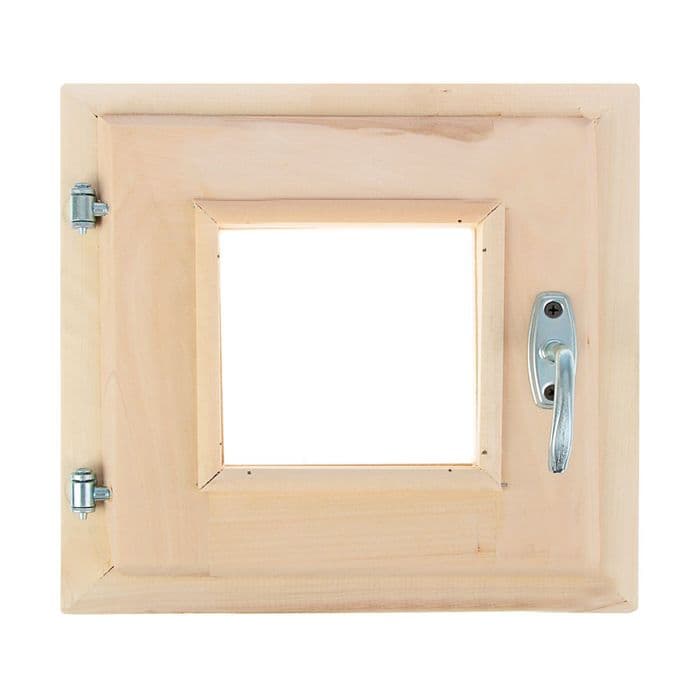 Окно деревянное для бани, 30×30 см, двойное стекло, «Добропаровъ»