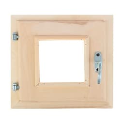 Окно деревянное для бани, 30×30 см, двойное стекло, «Добропаровъ»