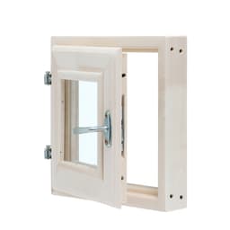 Окно деревянное для бани, 30×30 см, двойное стекло, «Добропаровъ»