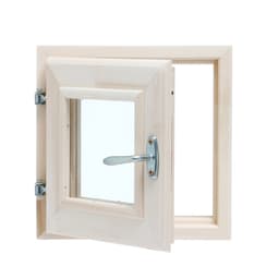 Окно деревянное для бани, 30×30 см, двойное стекло, «Добропаровъ»