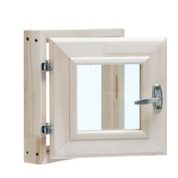Окно деревянное для бани, 30×30 см, двойное стекло, «Добропаровъ»