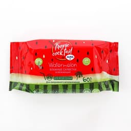 Влажные салфетки Aura Tropic Cocktail, освежающие, МИКС, 60 шт.