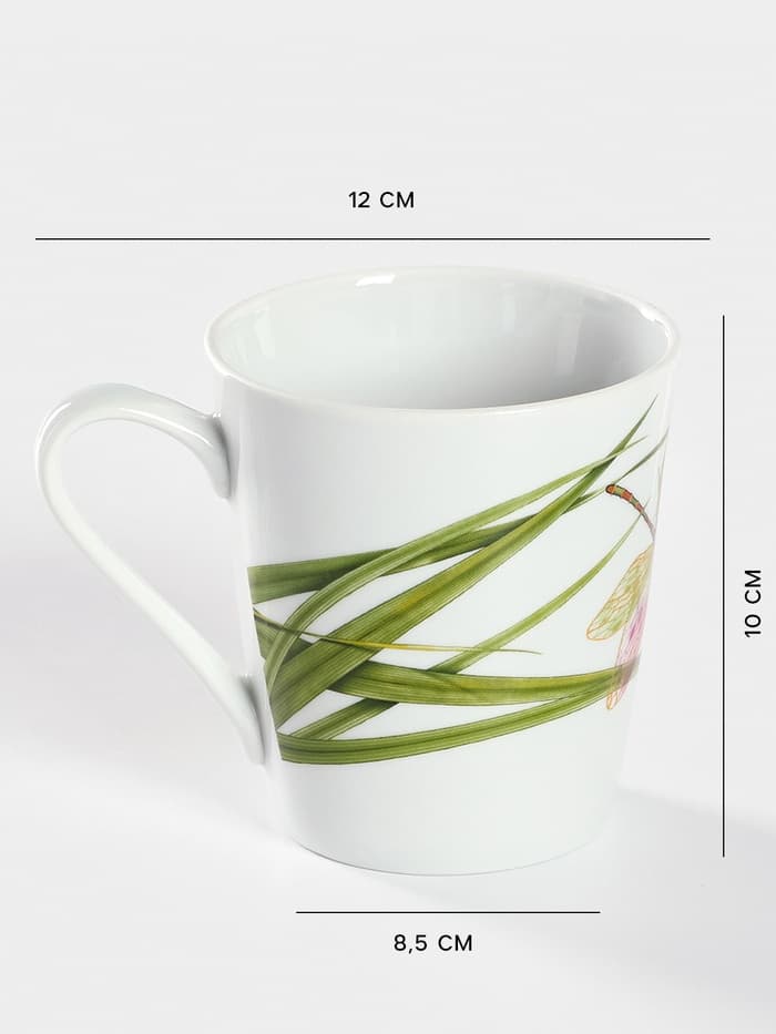 Кружка Добрушский завод «Стрекоза», 300 мл, фарфор, белая