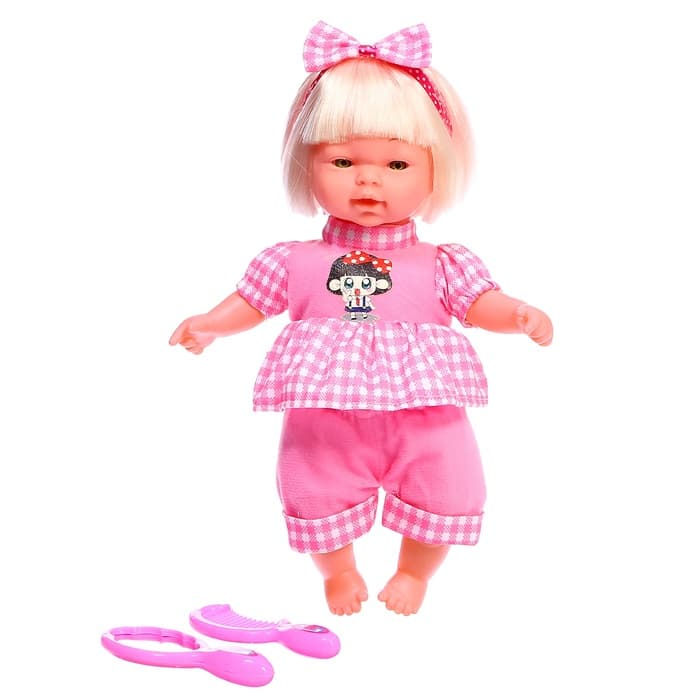 Пупс мягконабивной «Милашка» с аксессуарами, звуковые эффекты, МИКС