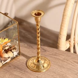 Подсвечник на 1 свечу «Волли», 22.5×9×9 см, латунь