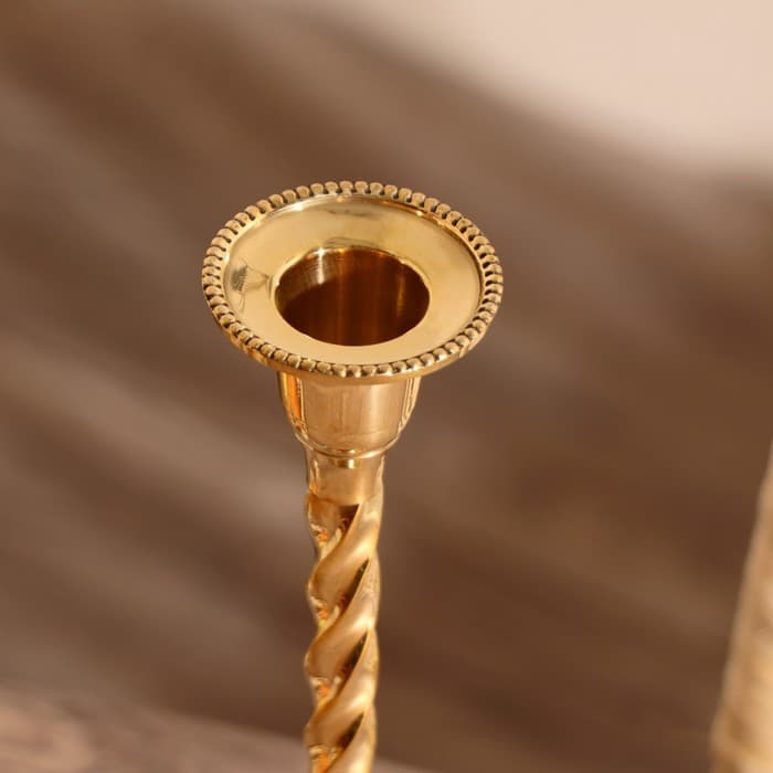 Подсвечник на 1 свечу «Волли», 22.5×9×9 см, латунь