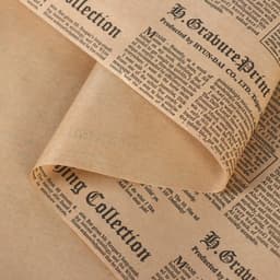 Бумага упаковочная крафт «Газета», чёрный, 0.7×10 м, 70 г/м²