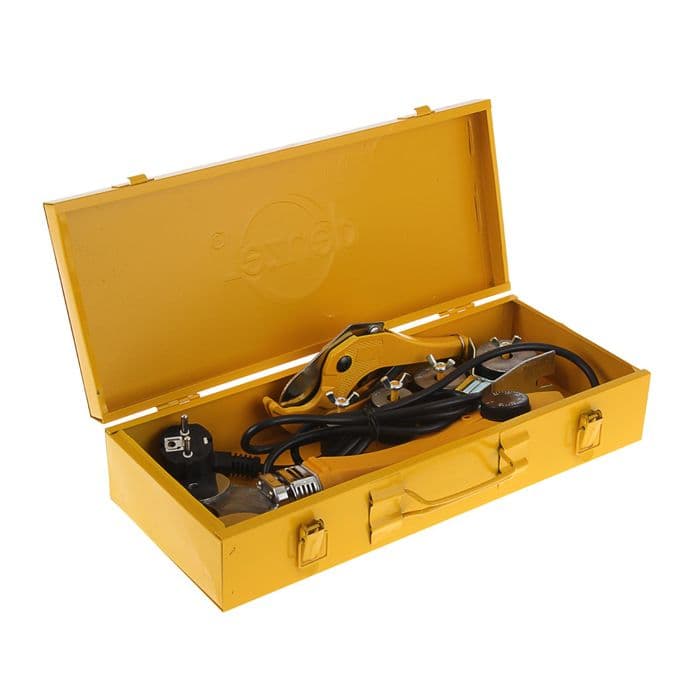 Аппарат для сварки пластиковых труб Denzel DWP-750, 750 Вт, 260-300°, комплект насадок