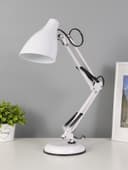 Лампа настольная Е27 60 Вт «Валли» белая шарнирная 43×21×14.5 см RISALUX
