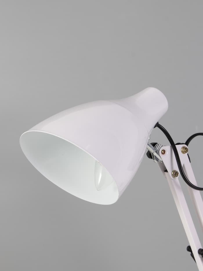 Лампа настольная Е27 60 Вт «Валли» белая шарнирная 43×21×14.5 см RISALUX