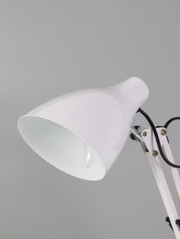 Лампа настольная Е27 60 Вт «Валли» белая шарнирная 43×21×14.5 см RISALUX