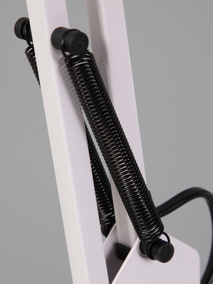 Лампа настольная Е27 60 Вт «Валли» белая шарнирная 43×21×14.5 см RISALUX