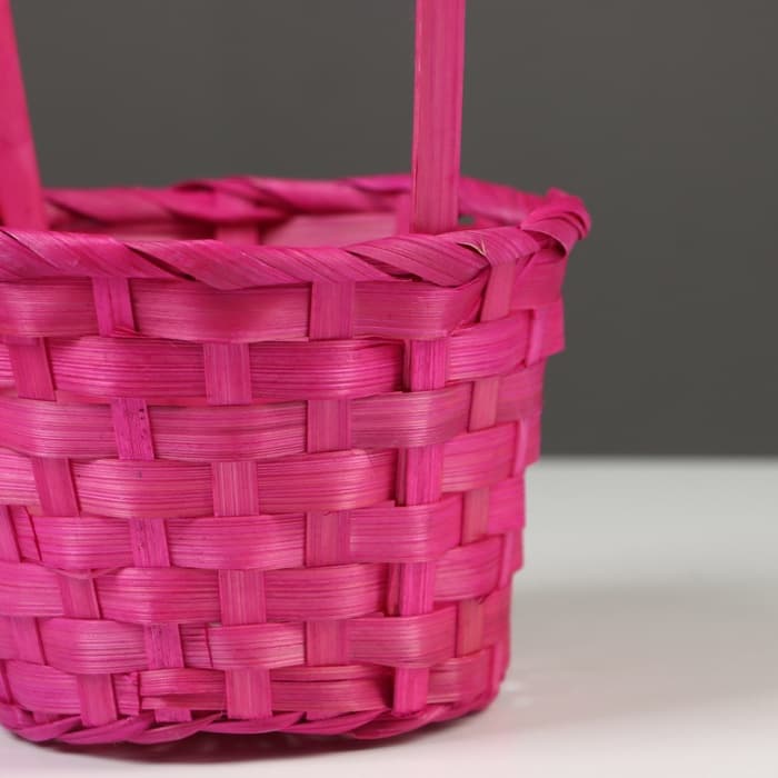 Корзина плетёная, бамбук, Fiji, розовый