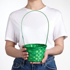 Корзина плетёная, бамбук, Fiji, зелёный