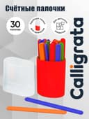 Счетные палочки 30 штук в пенале Calligrata, МИКС