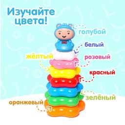 Пирамидка «Карапуз», 7 колец