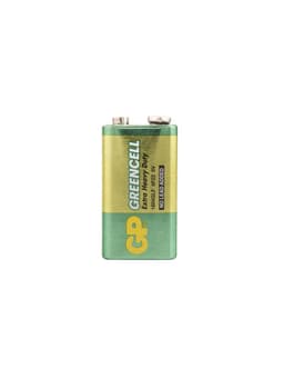 Батарейка солевая GP Greencell Extra Heavy Duty, 6F22-1BL, 9 В, крона, блистер, 1 шт.