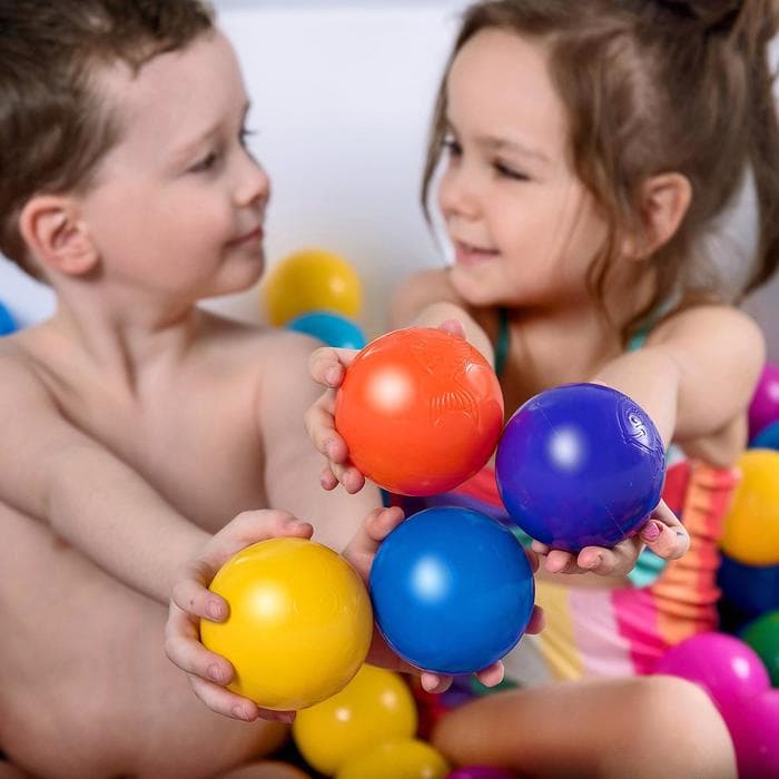 Шарики для сухого бассейна с рисунком, диаметр шара 7.5 см, набор 210 штук, разноцветные