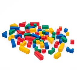 Кубики детские, пластиковые, цветные, 60 штук, 4×4 см