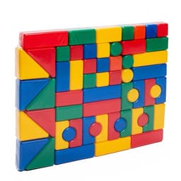 Кубики детские, пластиковые, цветные, 60 штук, 4×4 см