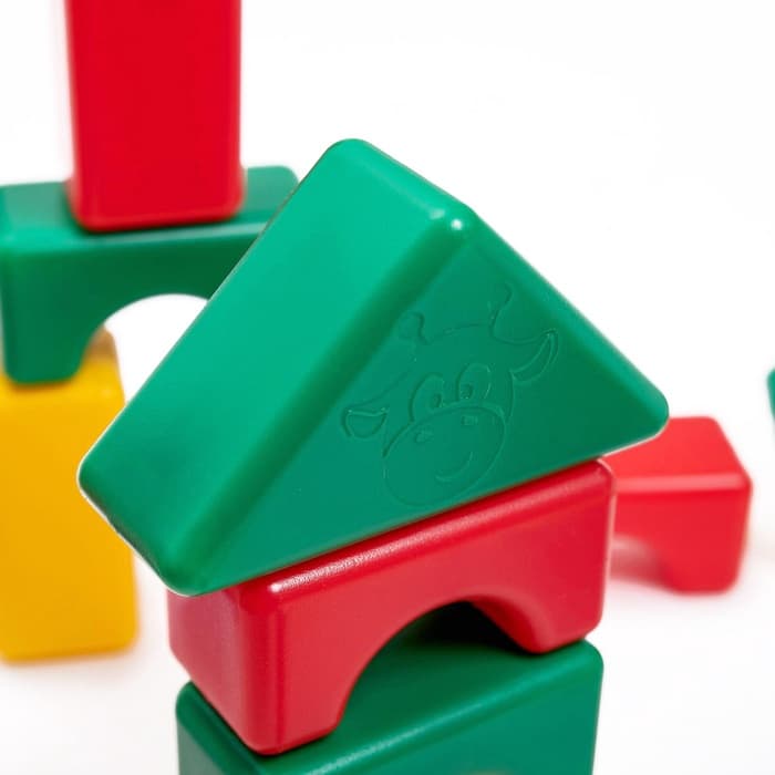 Кубики детские, пластиковые, цветные, 60 штук, 4×4 см