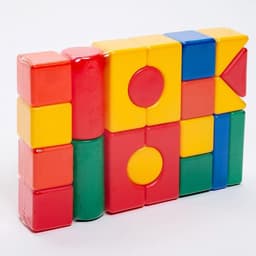 Кубики детские, пластиковые, цветные, 21 штука, 6×6 см