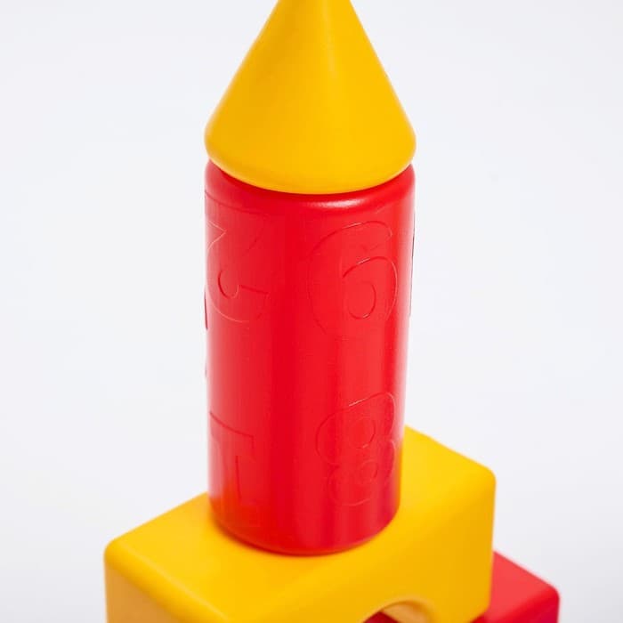 Кубики детские, пластиковые, цветные, 21 штука, 6×6 см