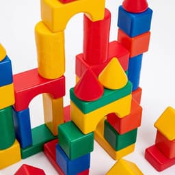 Кубики детские, пластиковые, цветные, 21 штука, 6×6 см