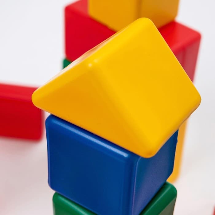 Кубики детские, пластиковые, цветные, 21 штука, 6×6 см