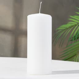 Свеча - цилиндр, 7×17 см, 50 ч, 515 г, белая