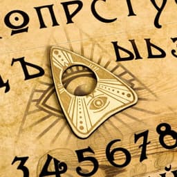 Спиритическая доска для вызова духов, поле (42×55 см), деревянный бегунок, 16+