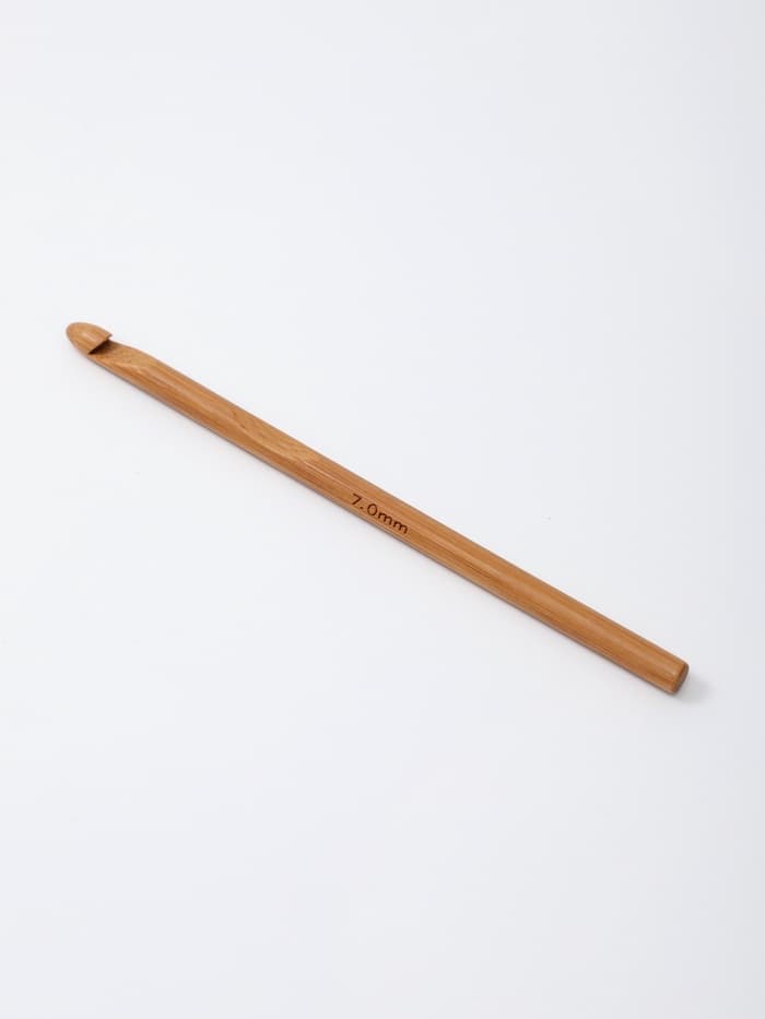 Крючок для вязания, бамбуковый, d=7 мм, 15 см