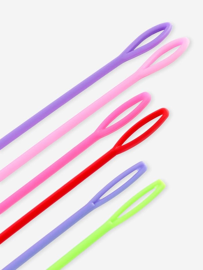 Набор игл для сшивания пряжи/шерсти, d=2.05/3.05 мм, 7/9/15 см, 6 шт., разноцветный