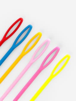 Набор игл для сшивания пряжи/шерсти, d=2.05/3.05 мм, 7/9/15 см, 6 шт., разноцветный