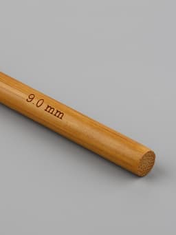 Крючок для вязания, бамбуковый, d=9 мм, 15 см